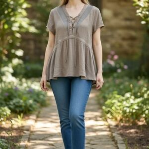 SALE EUC Women's Listicle Casual‎ Sz. S Olive Drab Green Pullover Top